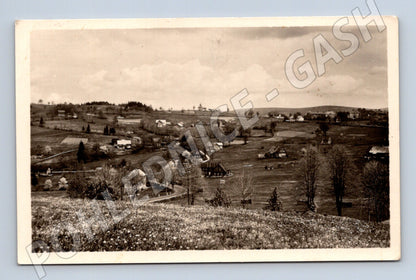 Pohlednice Jizerské hory Příchovice krajina domy (M31042)