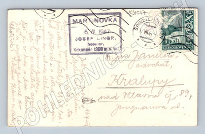 Pohlednice Martinovka Krkonoše 1947 (M31047)