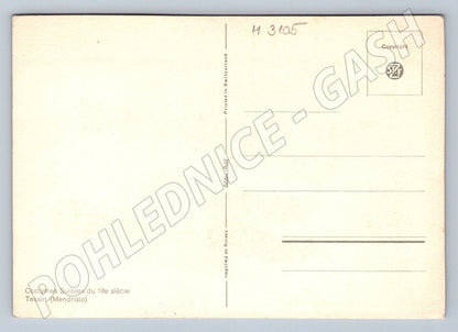 Pohlednice Švýcarsko kroje Tessin 18 století (M3105)