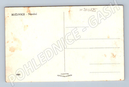 Pohlednice Bučovice náměstí a zámek (M31055)
