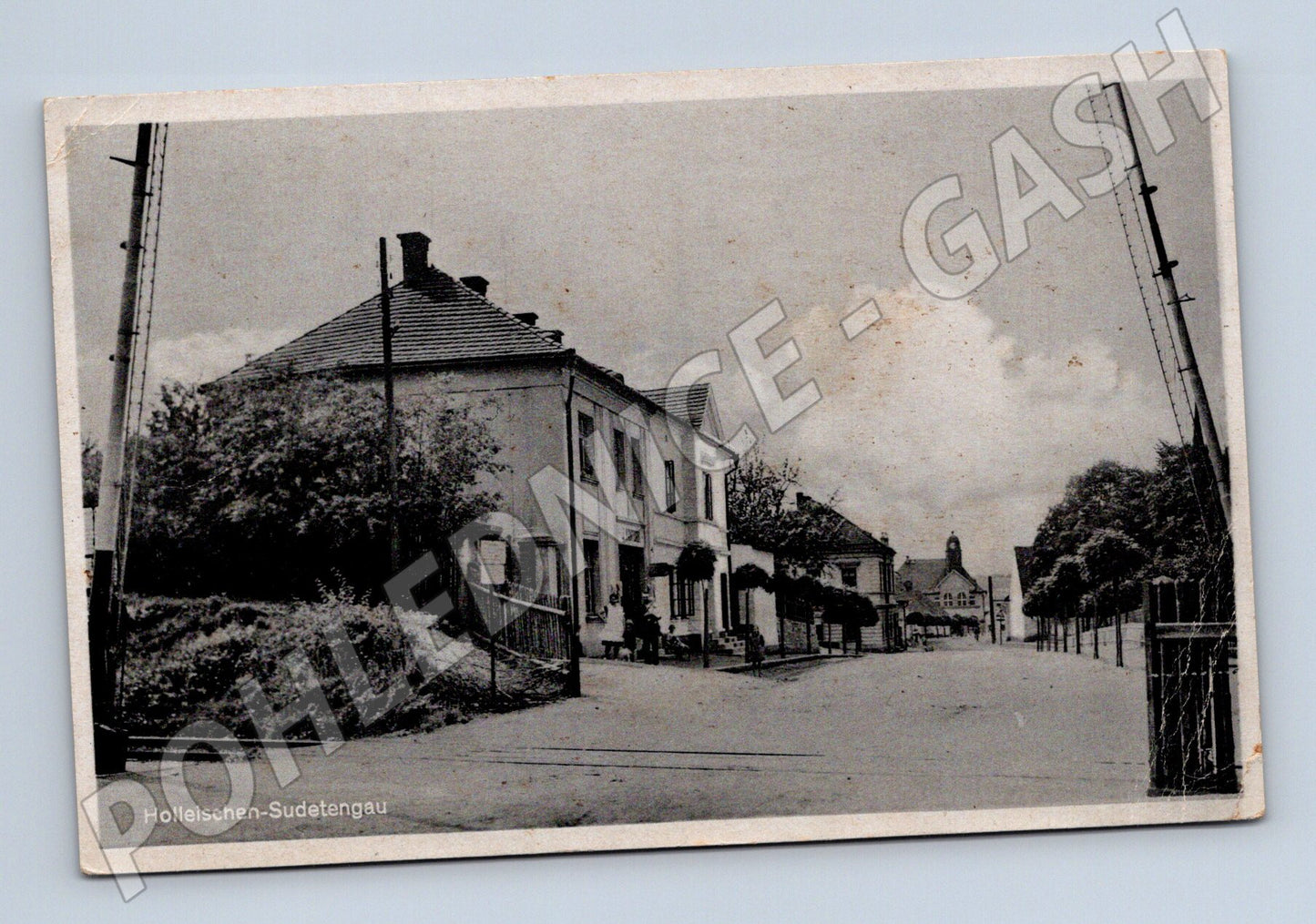 Pohlednice Německo Holleischen (Holýšov) ulice 1943 (M31059)