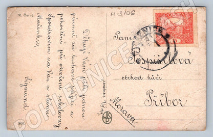 Pohlednice žena v moravském kroji 1919 (M3106)