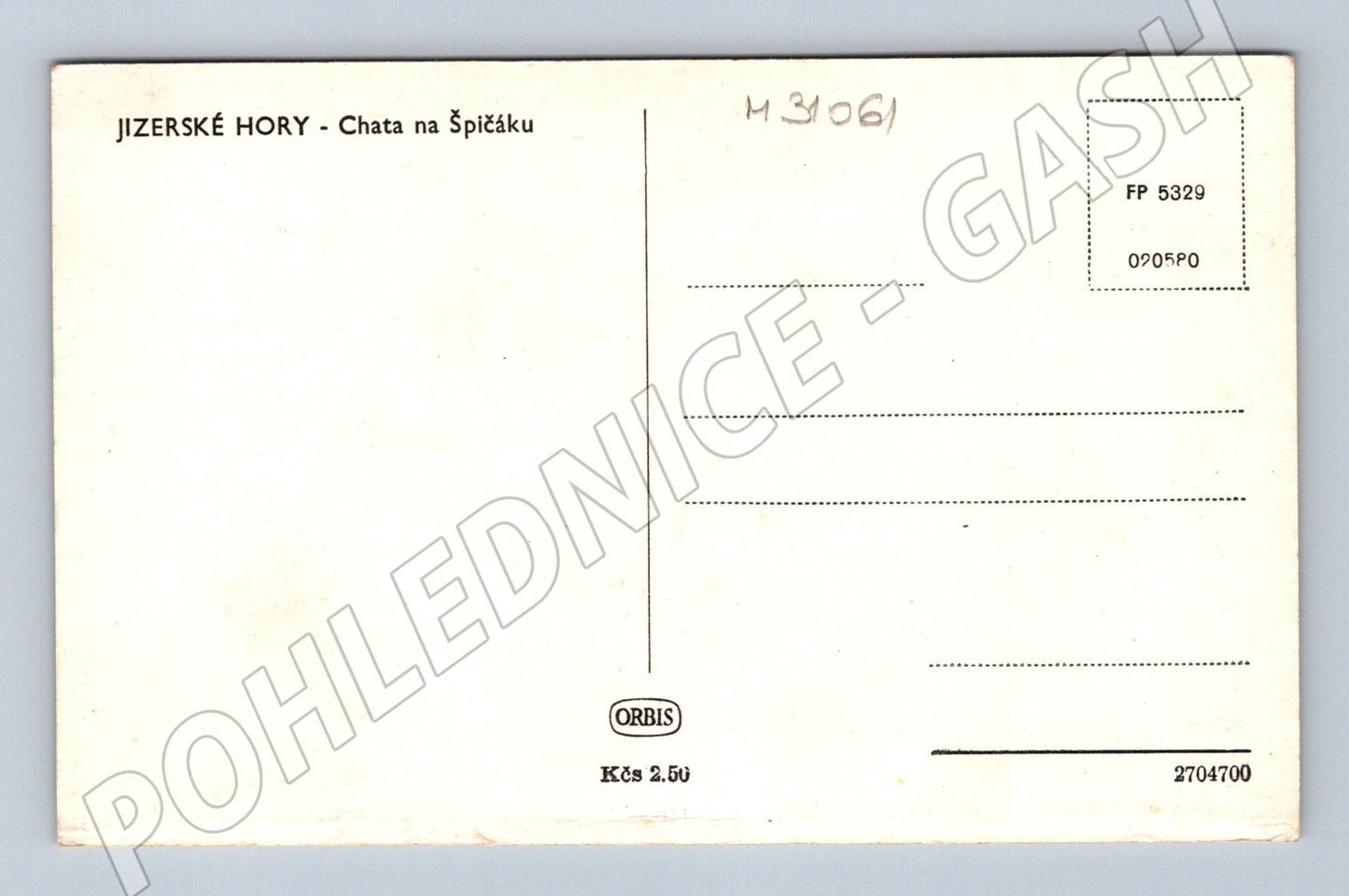Pohlednice Jizerské Hory Chata na Špičáku (M31061)