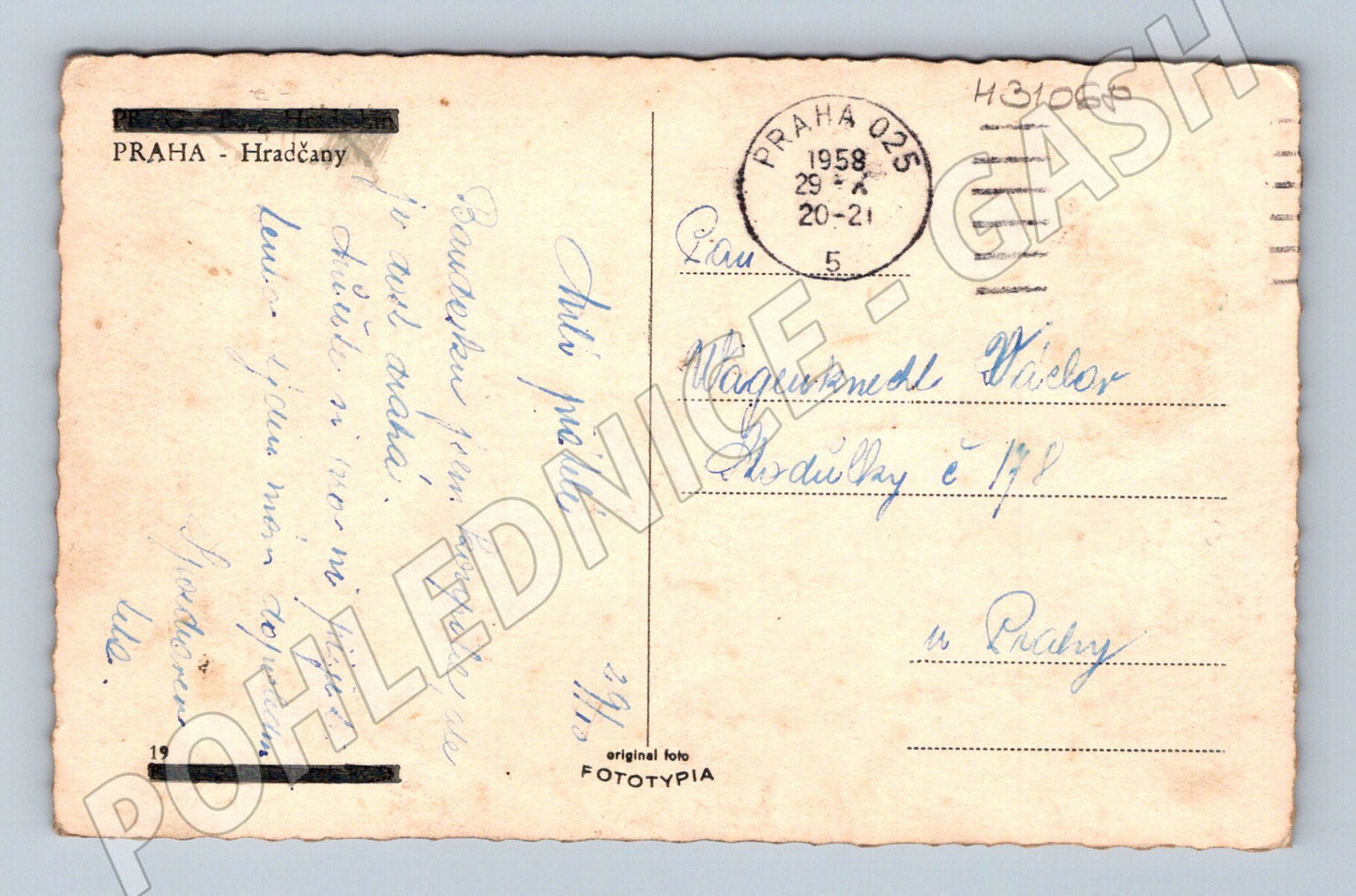 Pohlednice Praha Hradčany panorama 1958 (M31068)