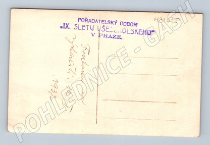 Pohlednice Praha fontána IX. Sokolský slet 1932 (M31078)