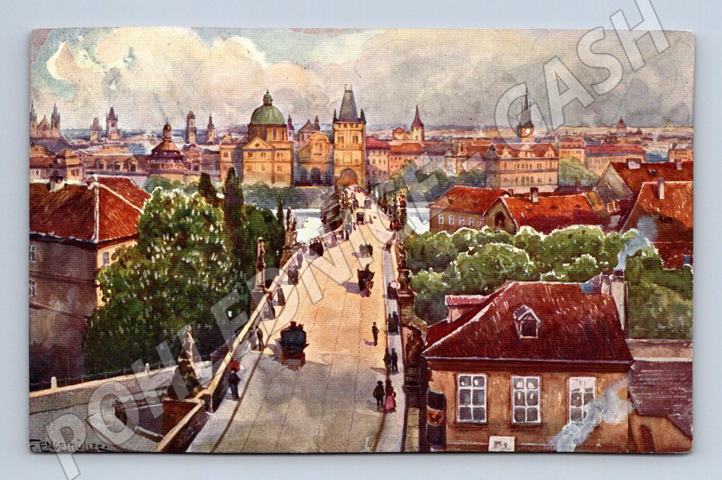 Pohlednice Praha Karlův most panorama (M31083)