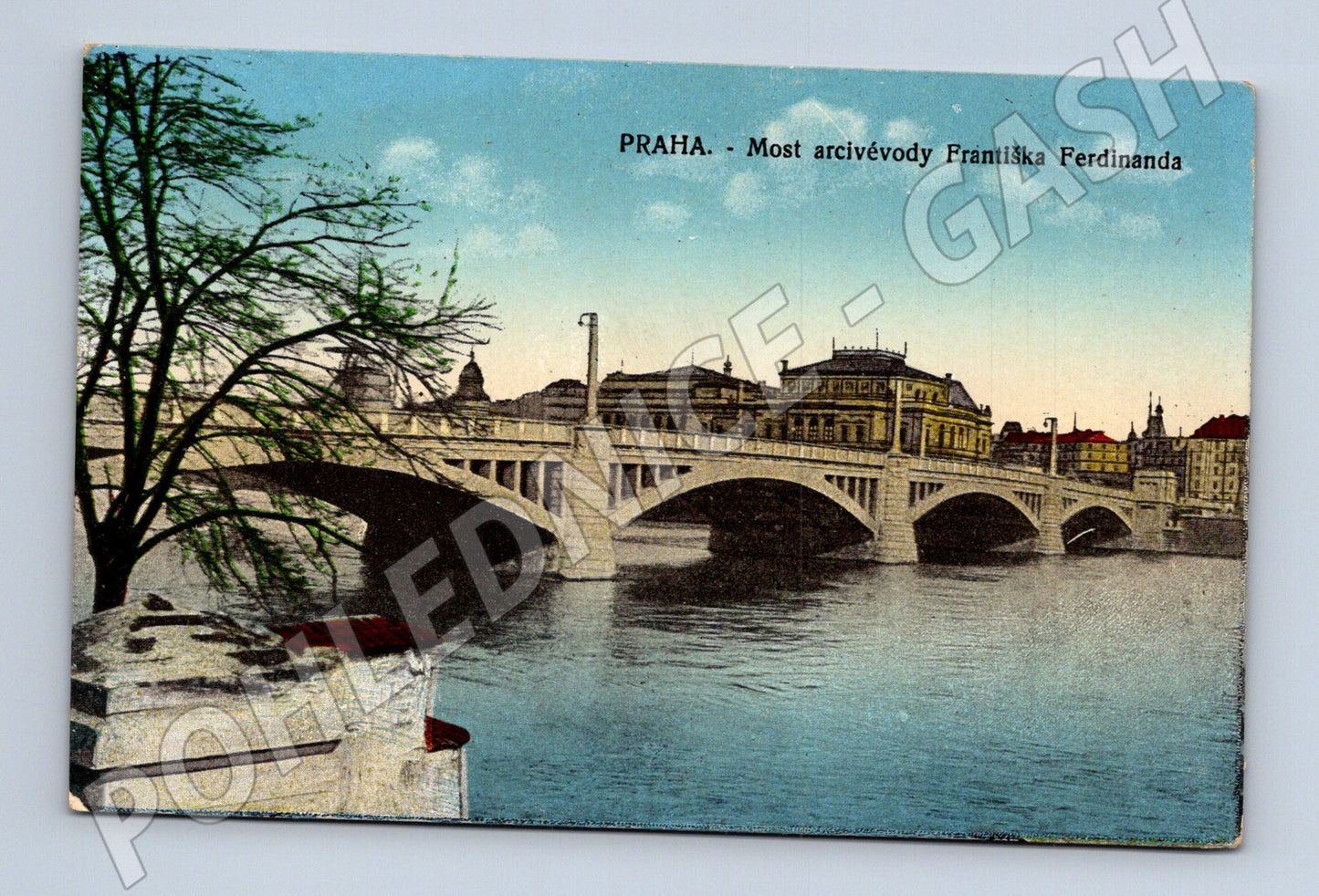 Pohlednice Praha Most arcivévody Františka Ferdinanda 1916 (M31086)