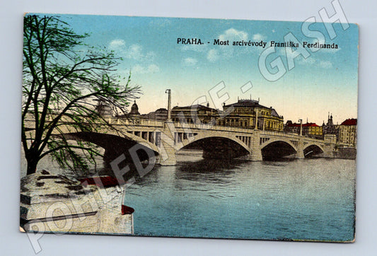Pohlednice Praha Most arcivévody Františka Ferdinanda 1916 (M31086)
