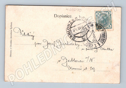 Pohlednice Dudák v Senci žánrový výjev 1905 (M31090)