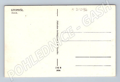 Pohlednice Litomyšl zámek 1934 (M31096)