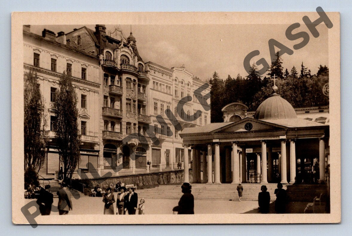Pohlednice Mariánské Lázně Křížový pramen historická (M311)