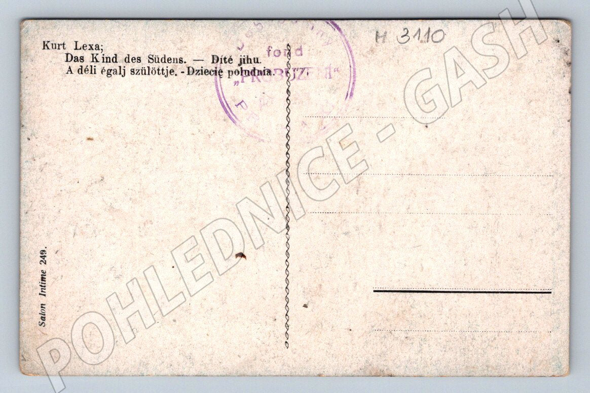 Pohlednice žena s tamburínou jih Evropy (M3110)