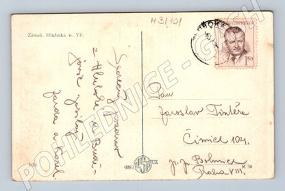 Pohlednice Hluboká n. Vlt. zámek 1941 (M31101)