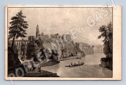 Pohlednice Zvíkov hrad rytina podle L. Jansche (M31103)