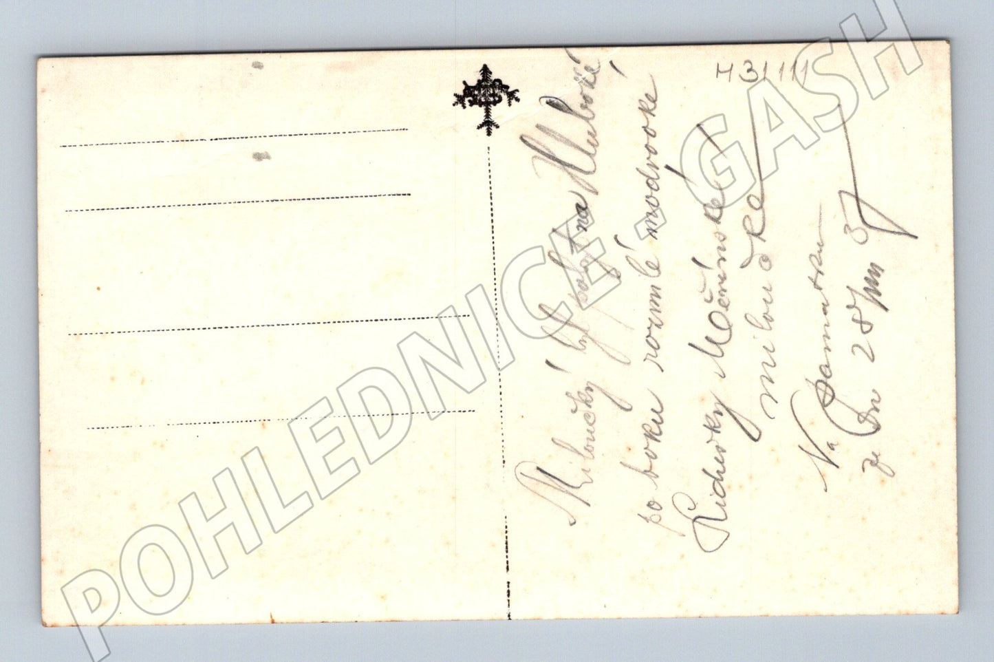 Pohlednice Hluboká n. Vlt. zámek 1937 (M31111)