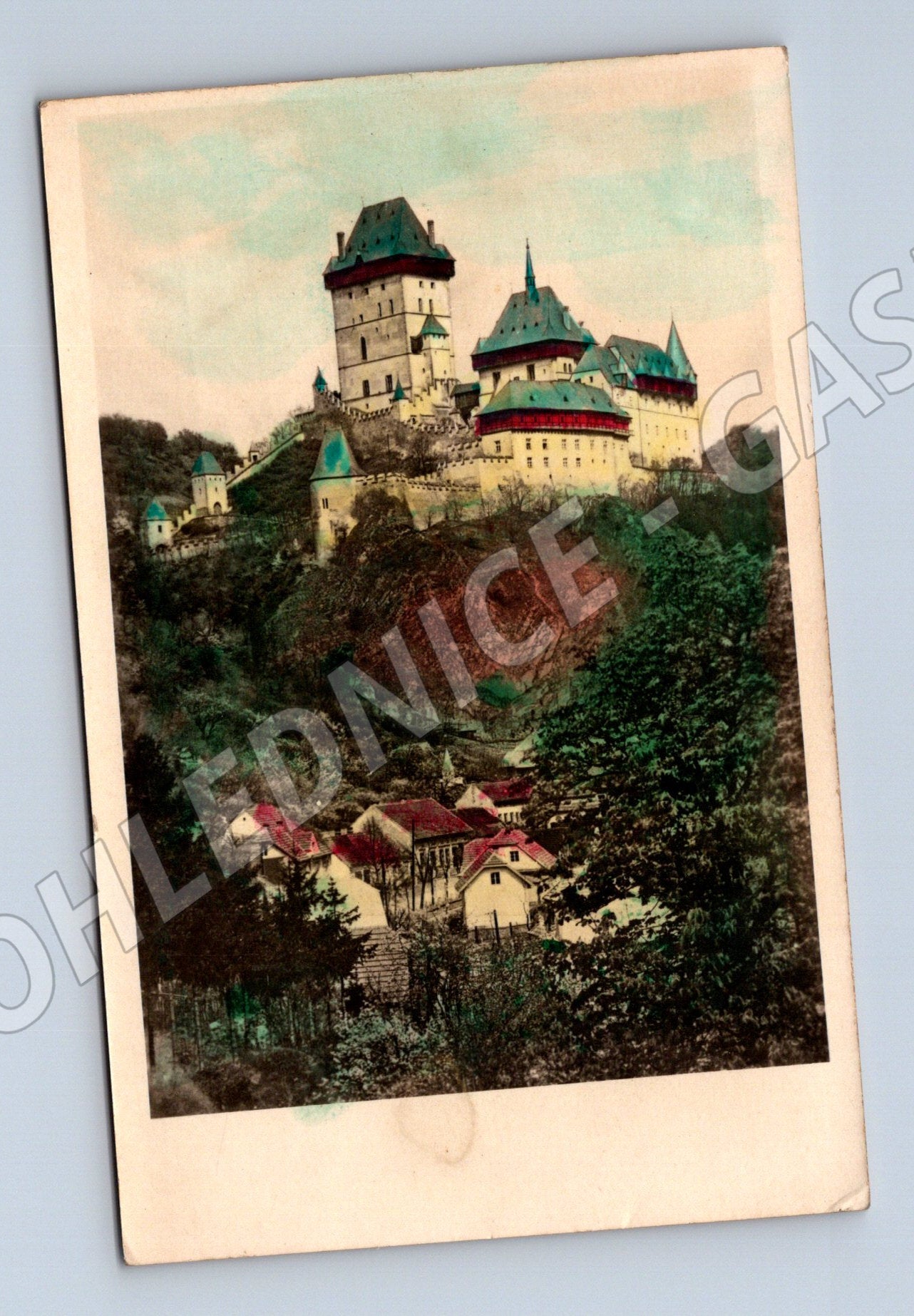 Pohlednice hrad nebo zámek lesní krajina (M31123)
