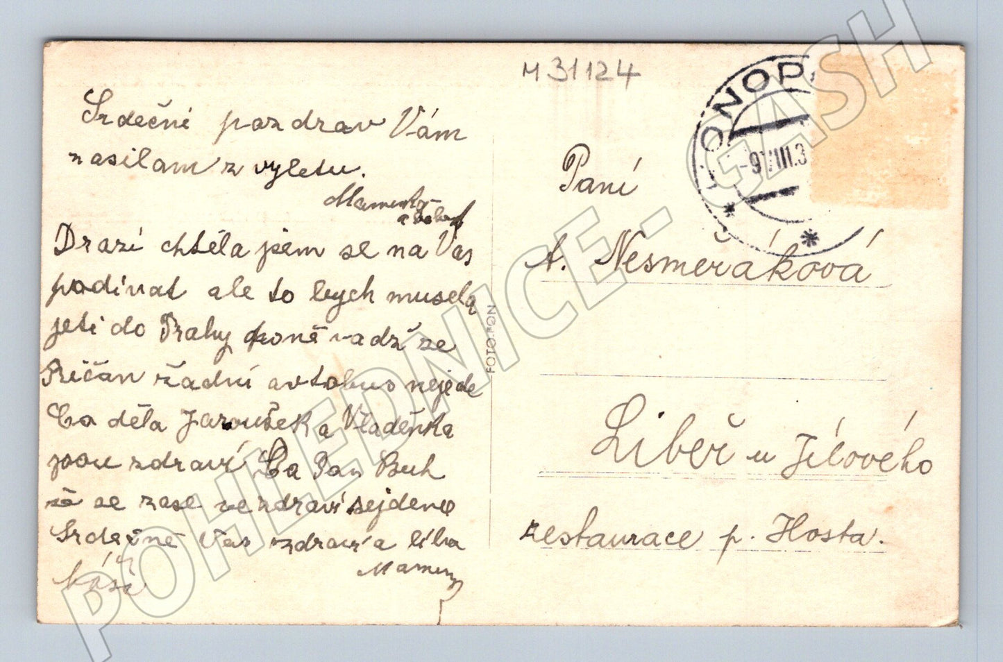 Pohlednice Konopiště zámek 1913 (M31124)