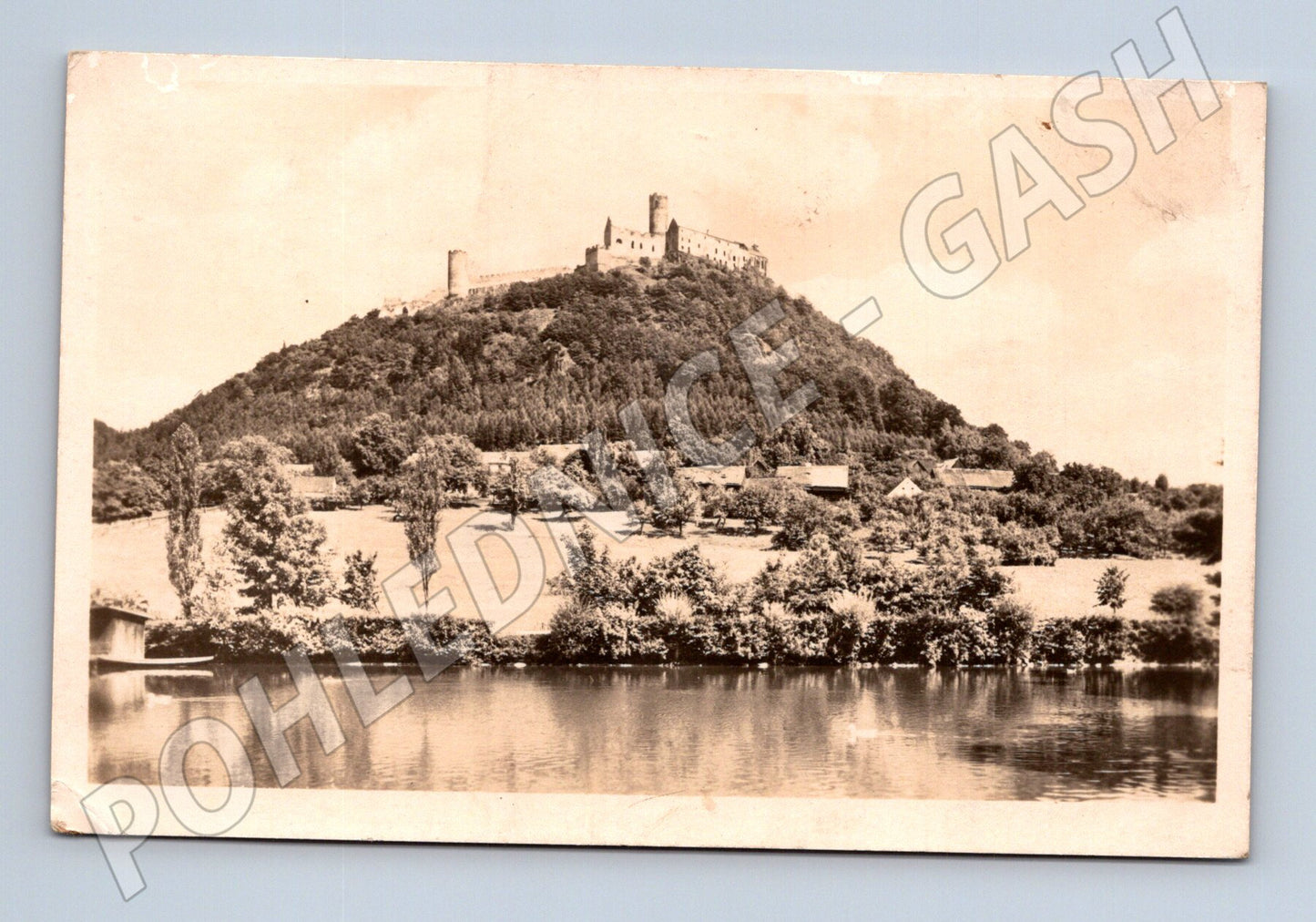 Pohlednice Bezděz hrad a jezero 1930 (M31125)