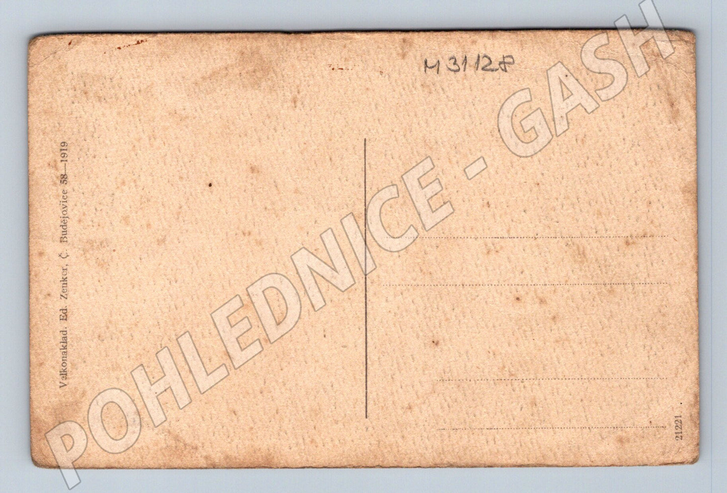 Pohlednice Jindřichův Hradec zámek studna 1919 (M31128)