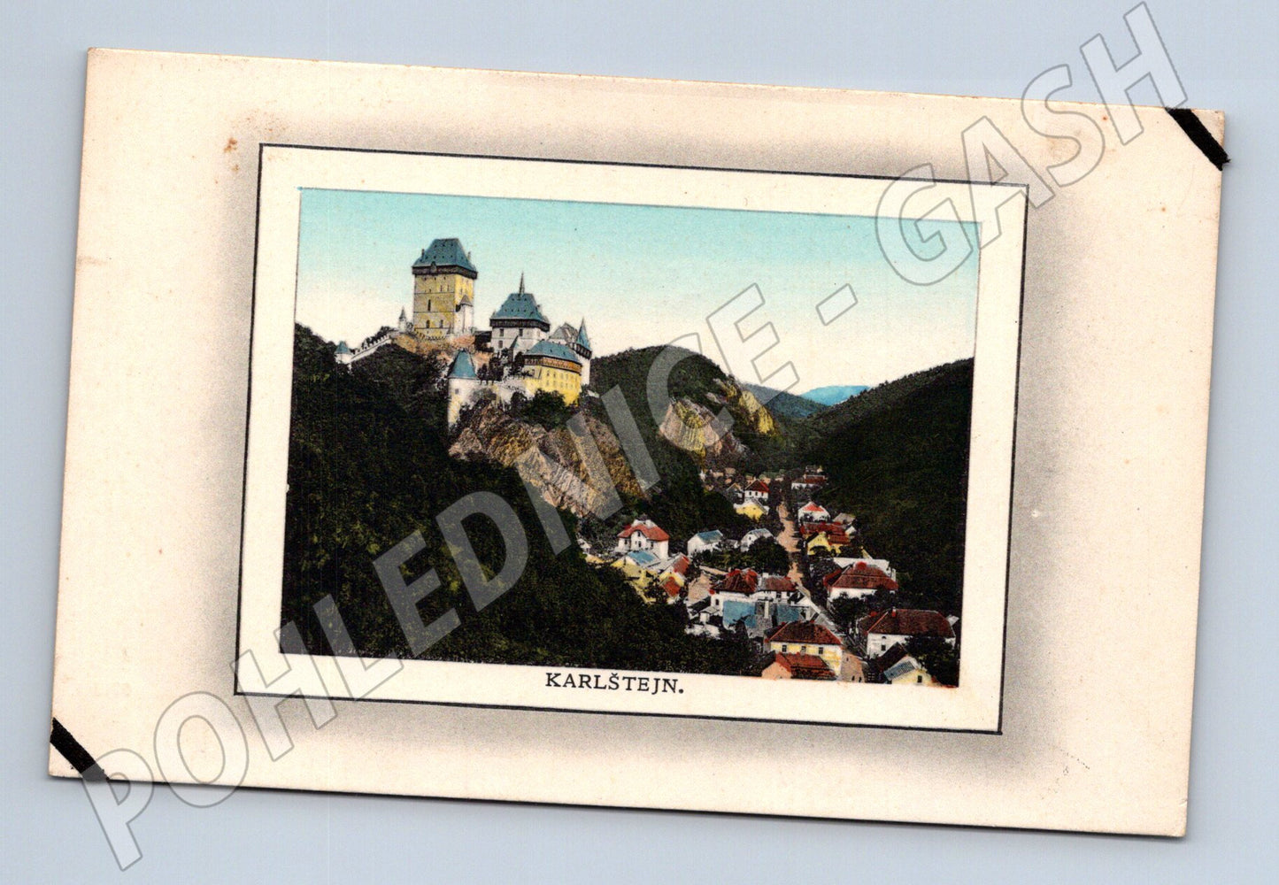 Pohlednice Karlštejn hrad a obec 1935 (M31131)