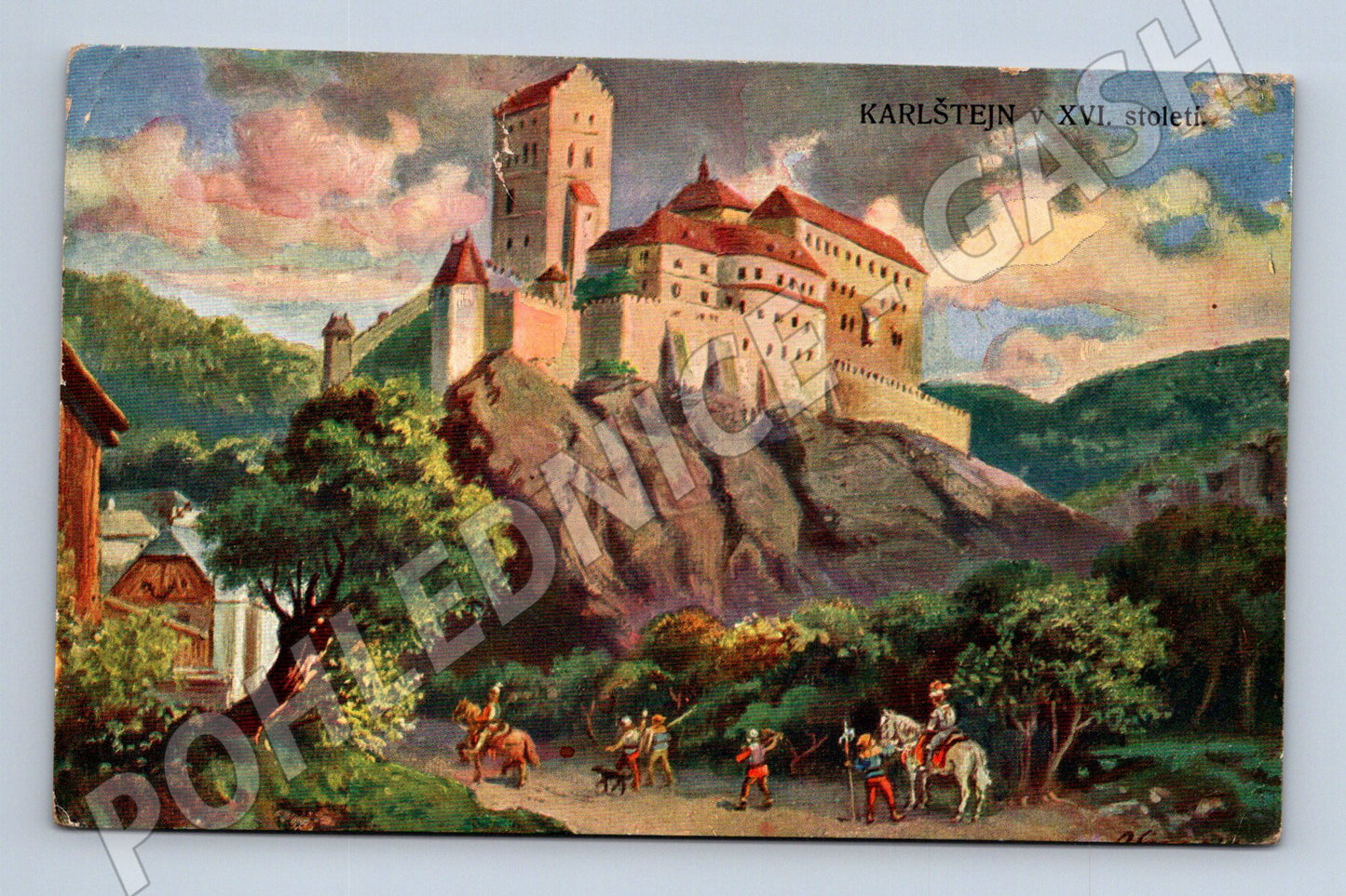 Pohlednice Karlštejn v XVI. století (M31133)