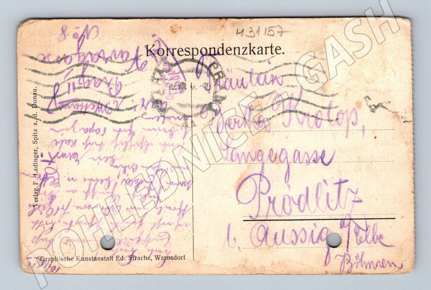Pohlednice Rakousko Arnsdorf a.d. Donau dvůr s lisem na víno (M31157)