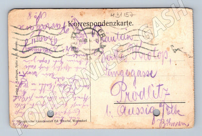 Pohlednice Rakousko Arnsdorf a.d. Donau dvůr s lisem na víno (M31157)