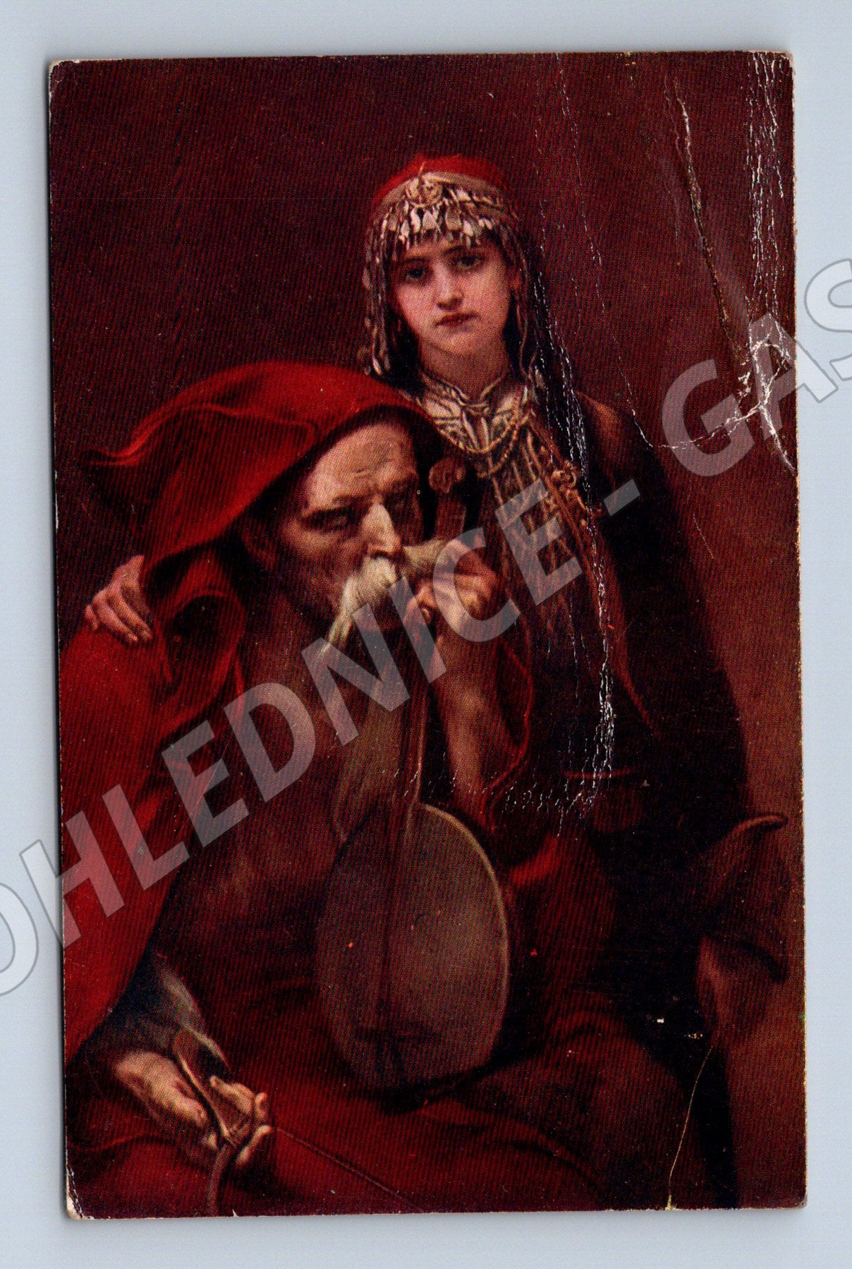 Pohlednice J. Čermák Slepý guslar 1915 (M31163)