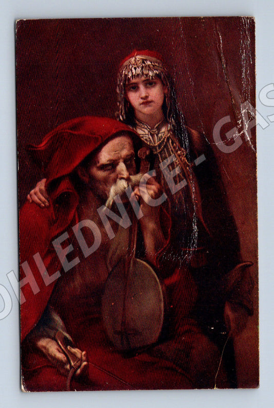 Pohlednice J. Čermák Slepý guslar 1915 (M31163)