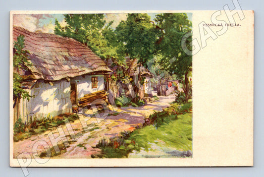 Pohlednice Vesnická idyla chalupy (M31164)