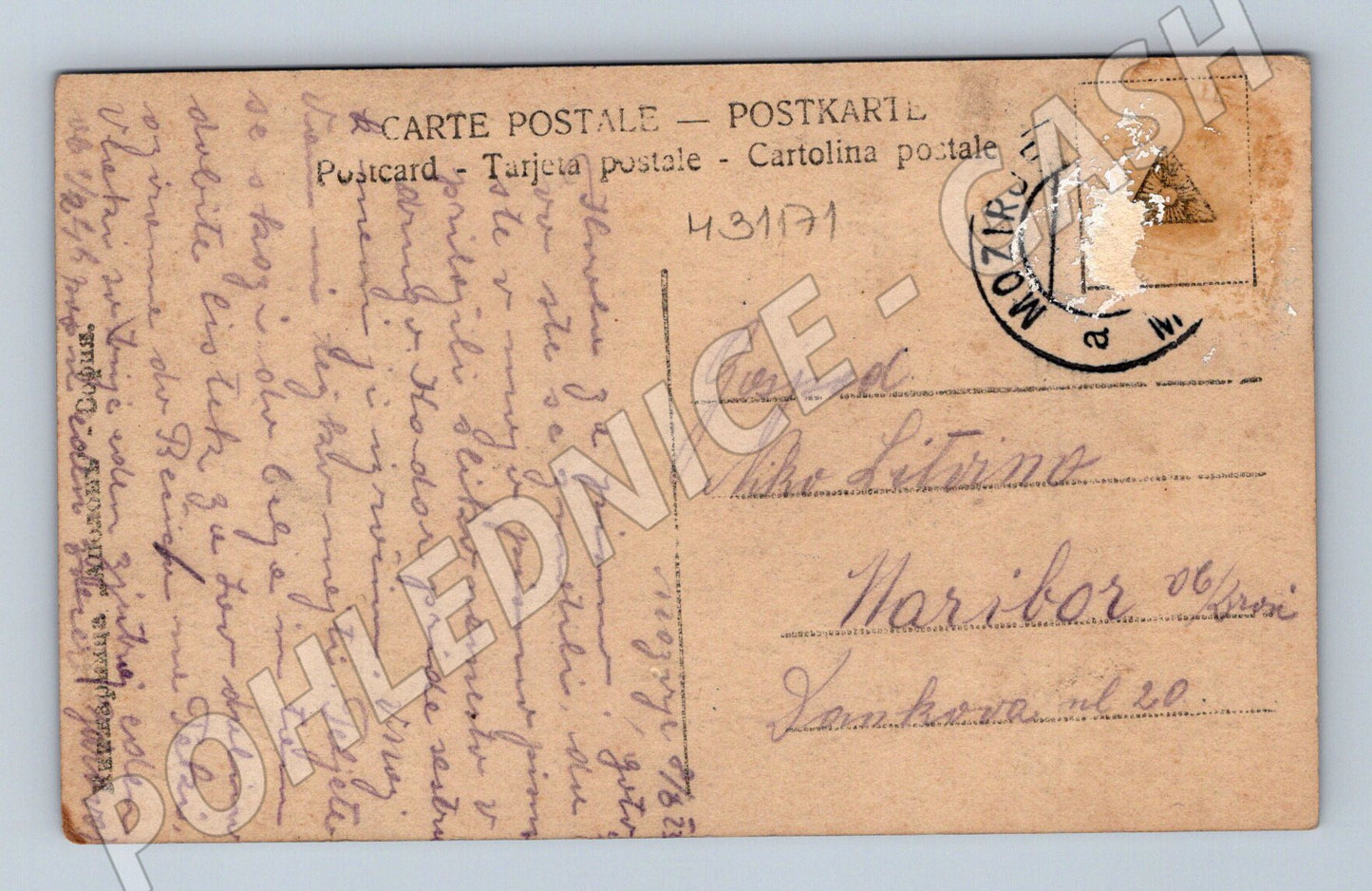 Pohlednice Německo pohádka žena na koni F. Wichert (M31171)