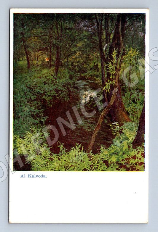 Pohlednice Al. Kalvoda lesní krajina (M31172)