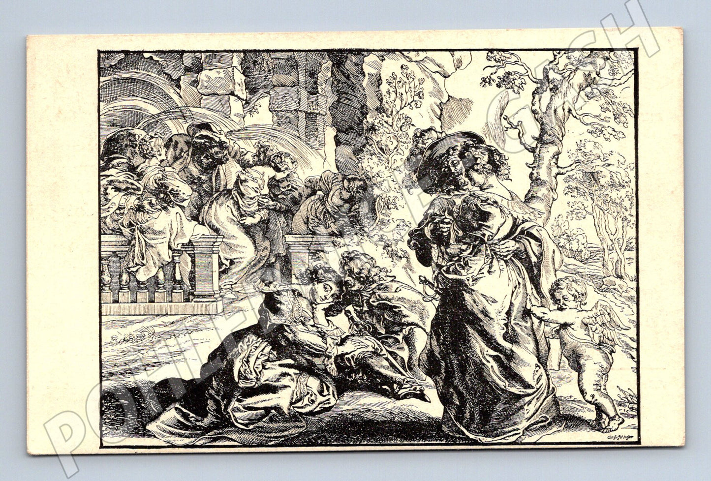 Pohlednice Rubens Zahrada lásky RYL Christoph Jegher (M31173)
