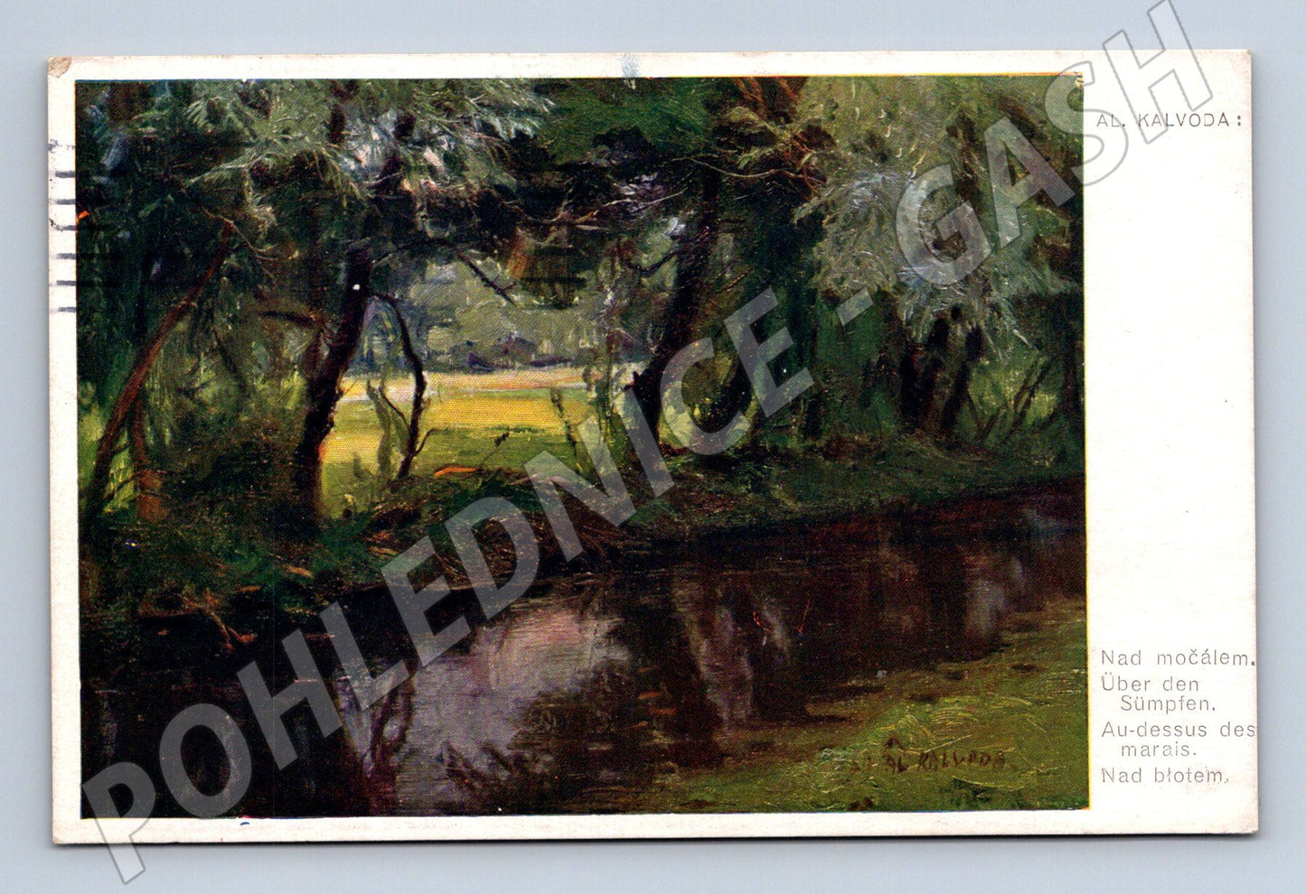 Pohlednice Praha A. L. Kalvoda Nad močálem 1927 (M31181)