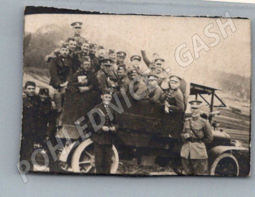 Postcard soldiers in a truck, transport (M3119)
