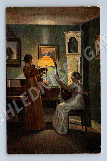 Pohlednice Dánsko Duet žen Alfred Broge (M31196)
