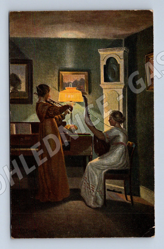Pohlednice Dánsko Duet žen Alfred Broge (M31196)