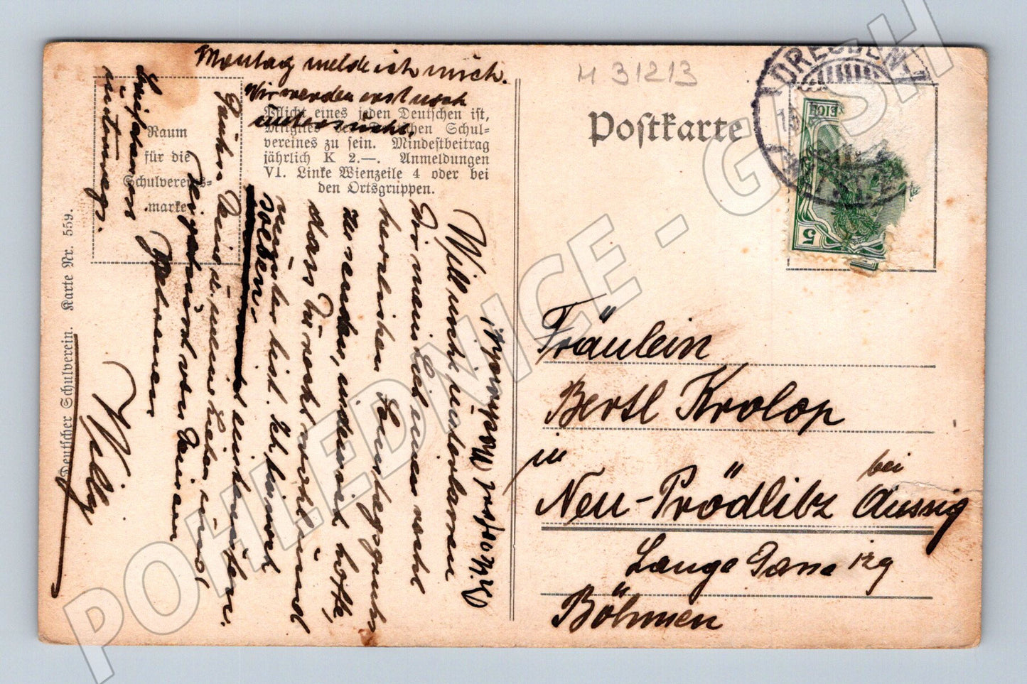 Pohlednice Německo Deutscher Schützen-Verein milenci 1915 (M31213)