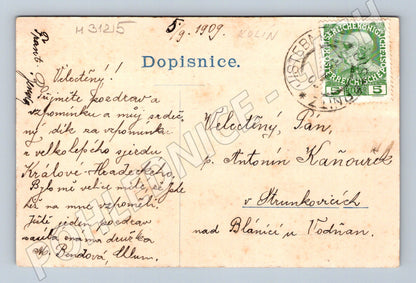 Pohlednice Vlastenecký motiv kůň jezdec portrét 1909 (M31215)