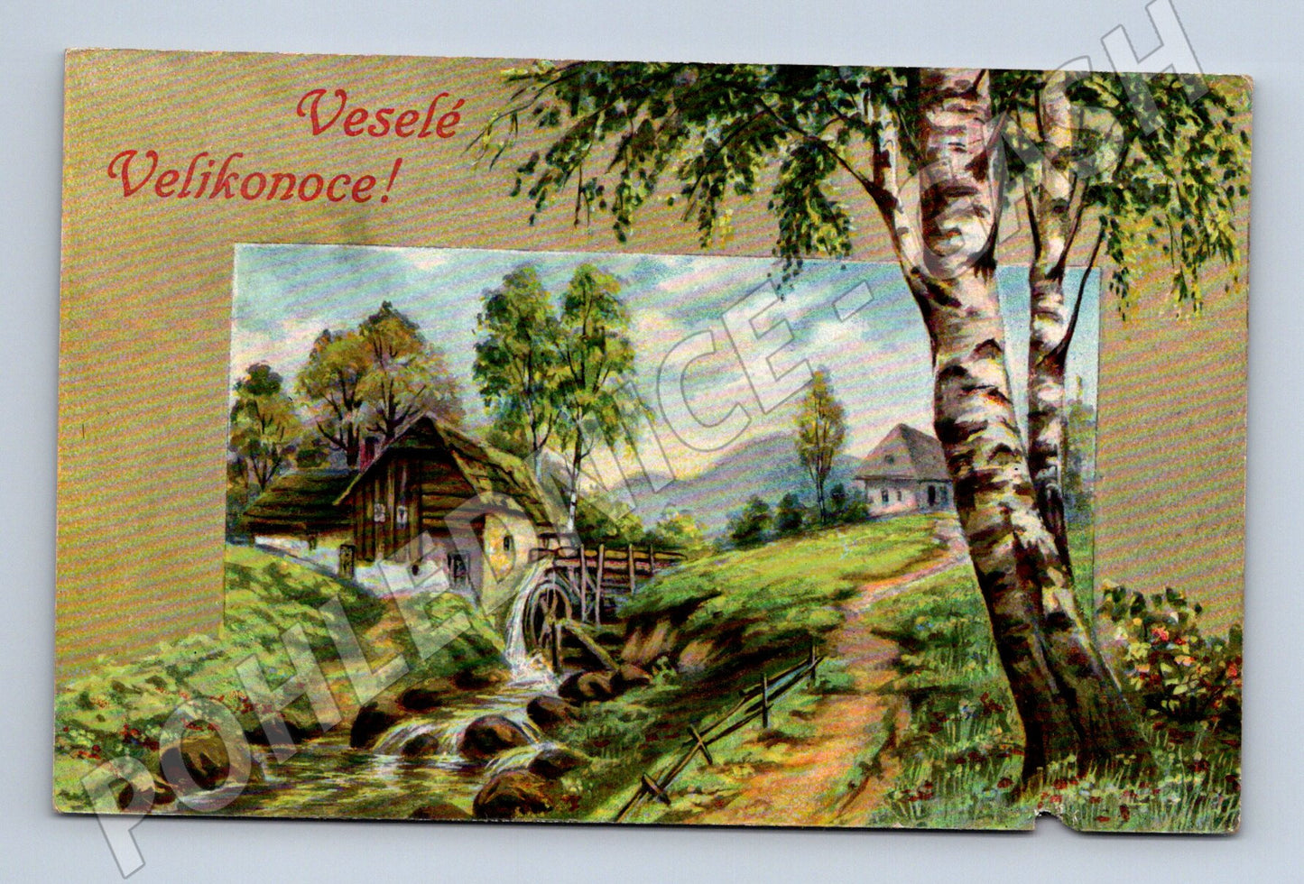 Pohlednice Velikonoční mlynářská chalupa 1905 (M31220)