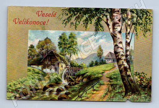 Pohlednice Velikonoční mlynářská chalupa 1905 (M31220)