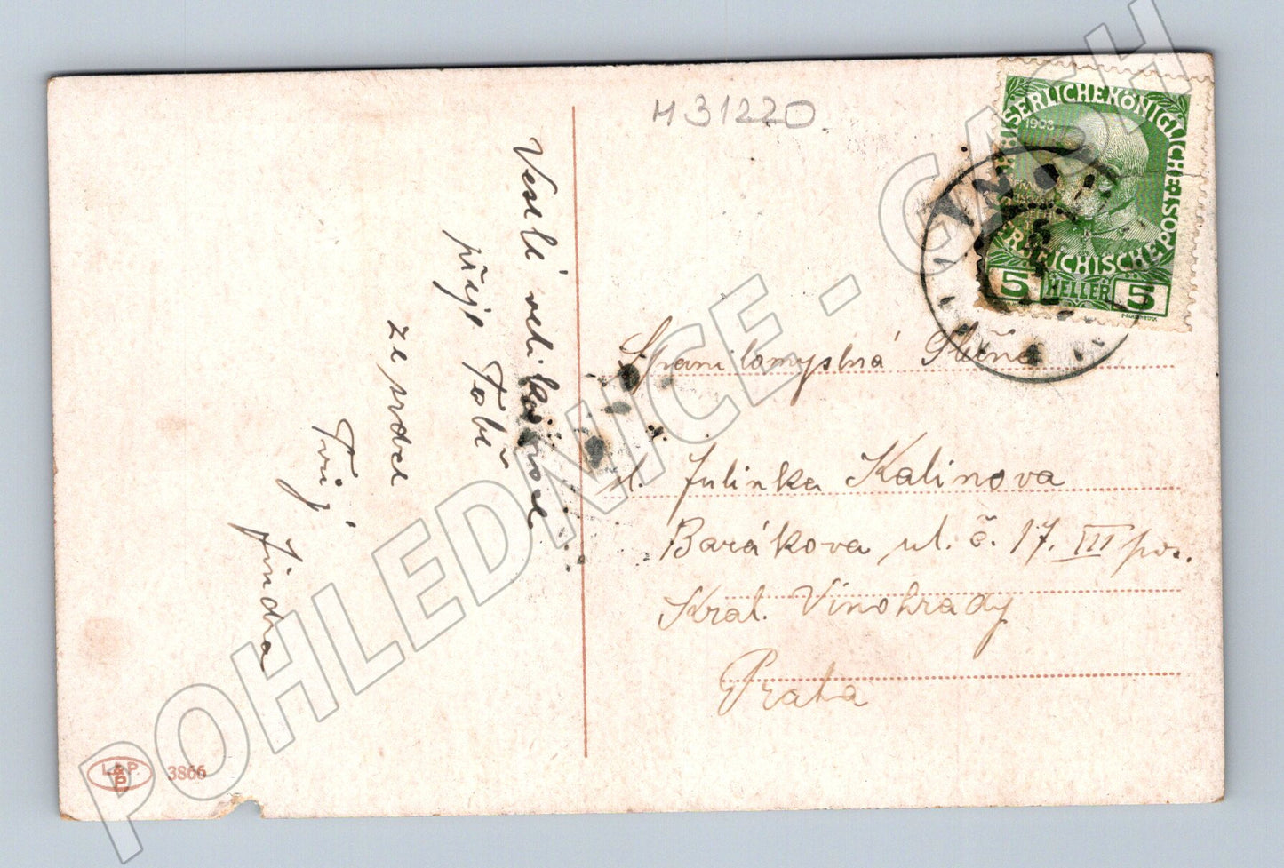 Pohlednice Velikonoční mlynářská chalupa 1905 (M31220)