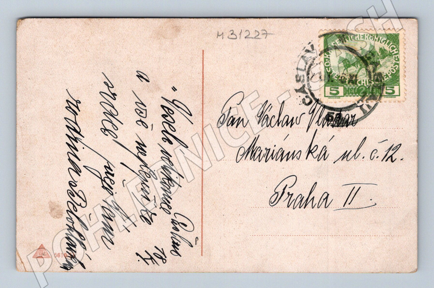 Pohlednice Velikonoční motiv dívka s kočičkami 1914 (M31227)