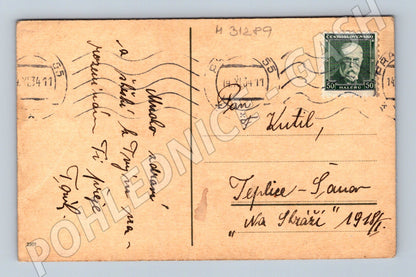 Pohlednice Květiny srdečné přání 1934 (M31289)