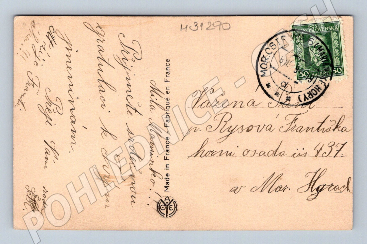 Pohlednice dvě dívky s kyticemi 1930 (M31290)
