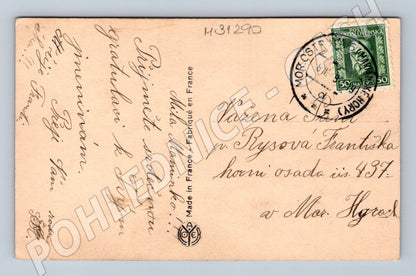 Pohlednice dvě dívky s kyticemi 1930 (M31290)