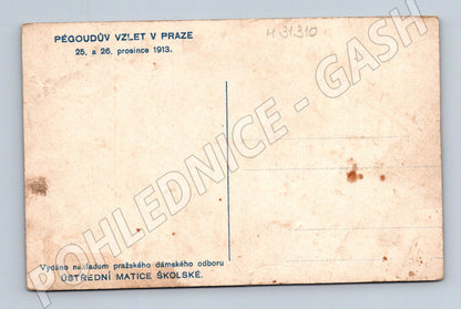 Pohlednice Praha Pěgoudův vzlet letadlo 1913 (M31310)