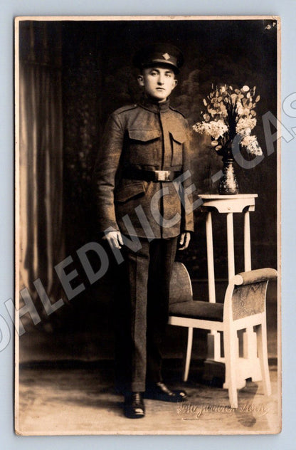 Postcard soldier in uniform, beginning of the century (M3132)