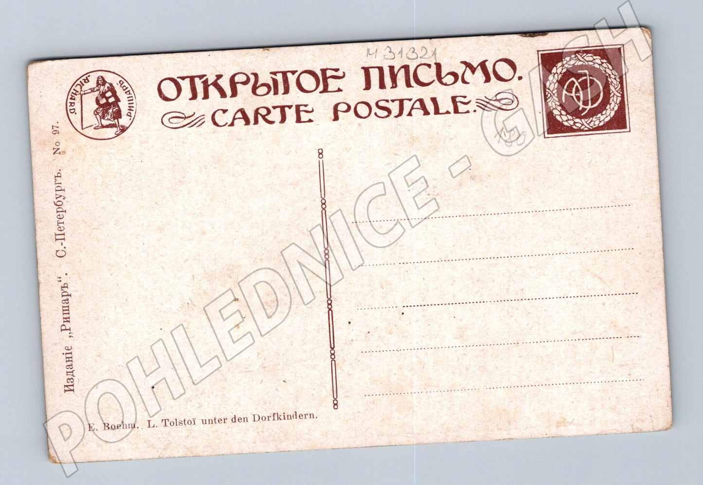 Pohlednice Rusko Lev Tolstoy a děti (M31321)