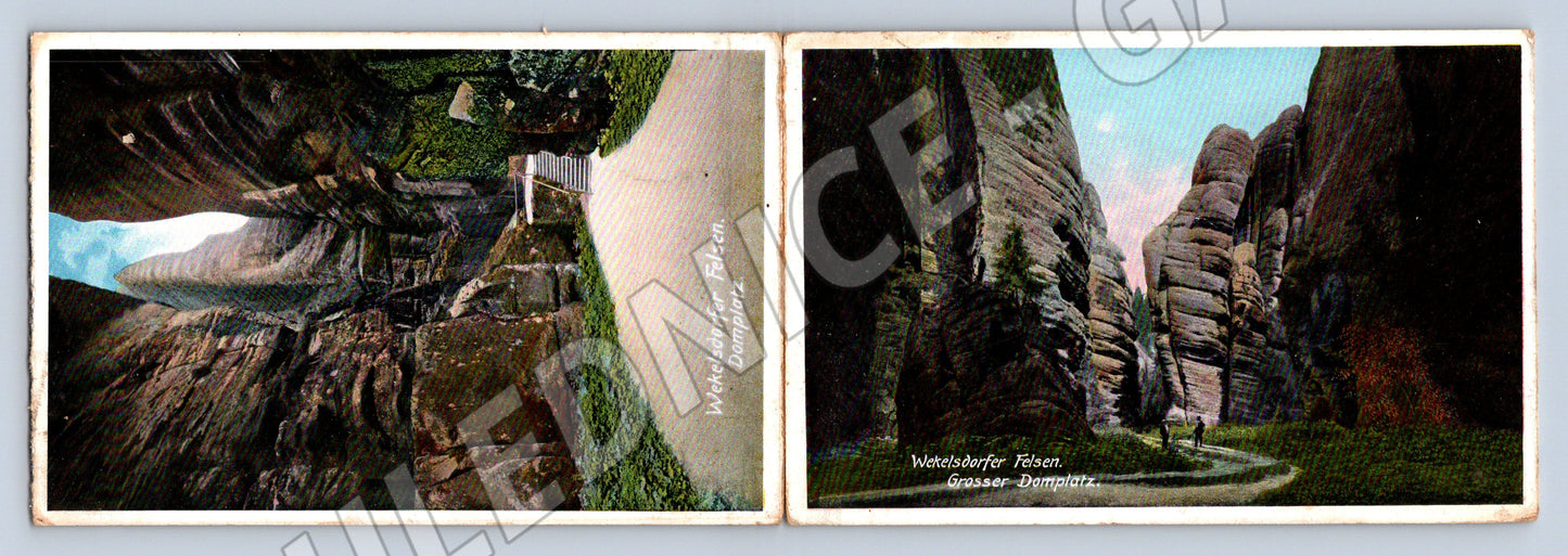 Pohlednice Broumovsko Weckelsdorfer Felsen Domplatz (M31323)